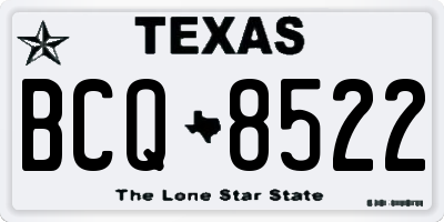 TX license plate BCQ8522