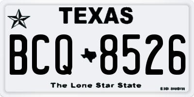 TX license plate BCQ8526