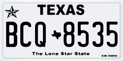TX license plate BCQ8535