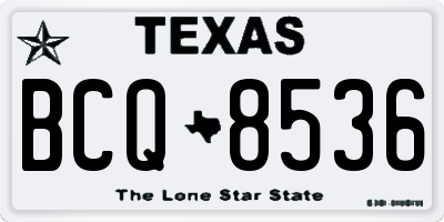 TX license plate BCQ8536