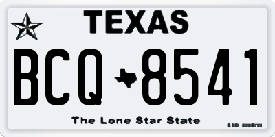 TX license plate BCQ8541