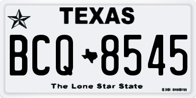 TX license plate BCQ8545