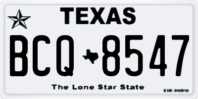 TX license plate BCQ8547