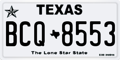 TX license plate BCQ8553