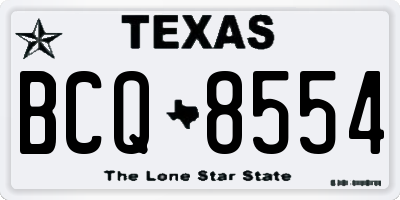 TX license plate BCQ8554
