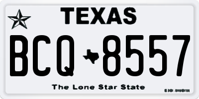 TX license plate BCQ8557