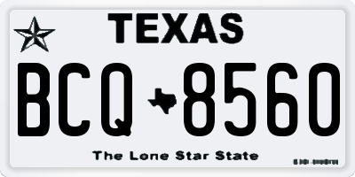 TX license plate BCQ8560