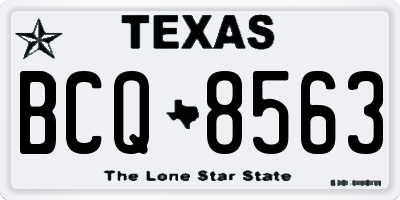 TX license plate BCQ8563