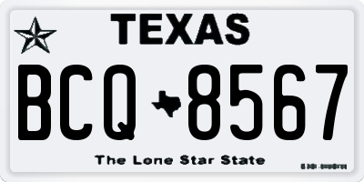TX license plate BCQ8567