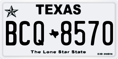 TX license plate BCQ8570