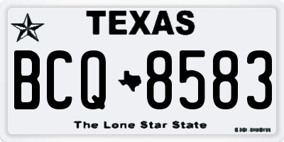 TX license plate BCQ8583