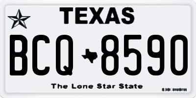 TX license plate BCQ8590