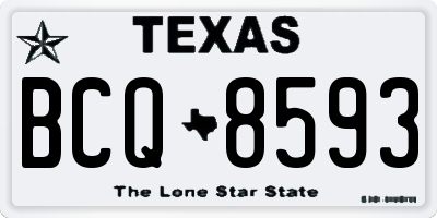 TX license plate BCQ8593
