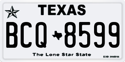 TX license plate BCQ8599
