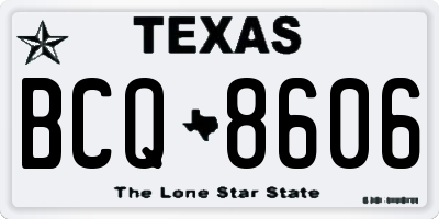 TX license plate BCQ8606