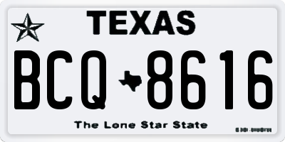 TX license plate BCQ8616