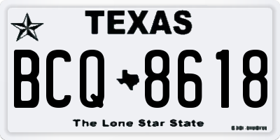 TX license plate BCQ8618