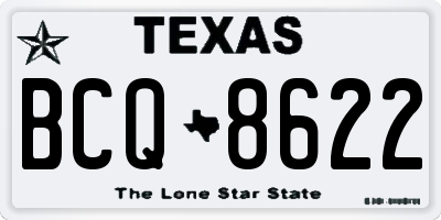 TX license plate BCQ8622