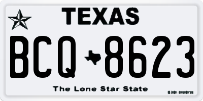 TX license plate BCQ8623