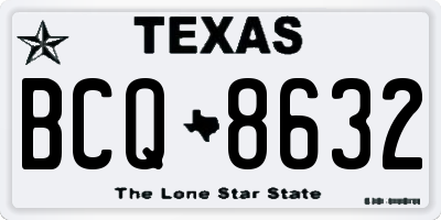 TX license plate BCQ8632