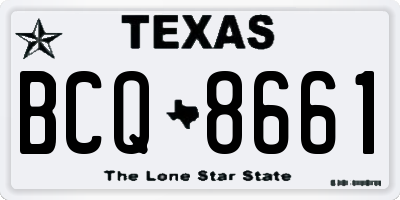 TX license plate BCQ8661