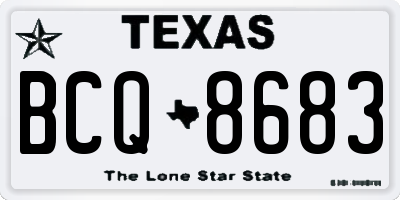 TX license plate BCQ8683