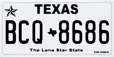 TX license plate BCQ8686