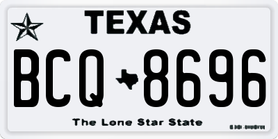 TX license plate BCQ8696