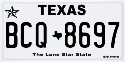 TX license plate BCQ8697