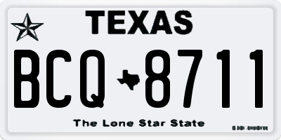 TX license plate BCQ8711