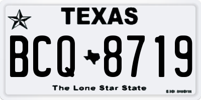 TX license plate BCQ8719