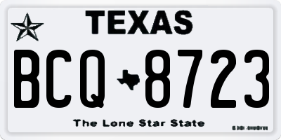 TX license plate BCQ8723