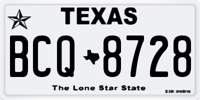 TX license plate BCQ8728