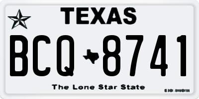 TX license plate BCQ8741