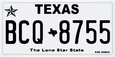 TX license plate BCQ8755