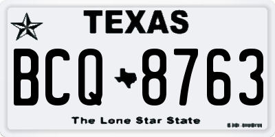 TX license plate BCQ8763