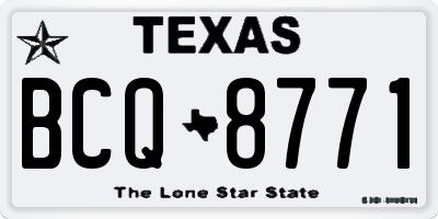 TX license plate BCQ8771