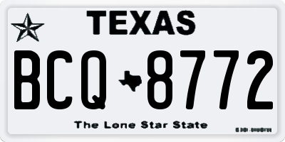 TX license plate BCQ8772