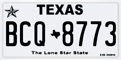 TX license plate BCQ8773