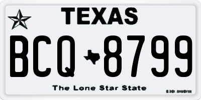 TX license plate BCQ8799