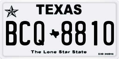 TX license plate BCQ8810