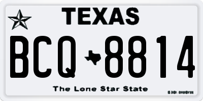 TX license plate BCQ8814