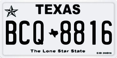 TX license plate BCQ8816