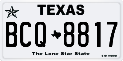 TX license plate BCQ8817
