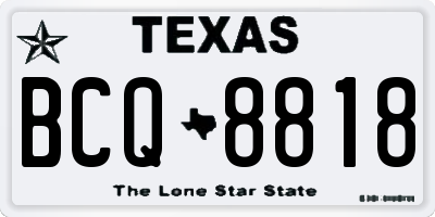 TX license plate BCQ8818