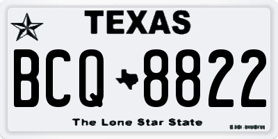 TX license plate BCQ8822
