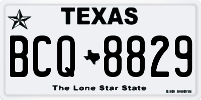 TX license plate BCQ8829