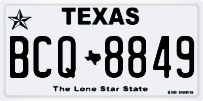 TX license plate BCQ8849