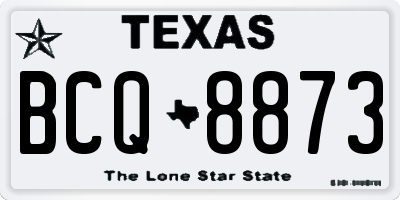 TX license plate BCQ8873