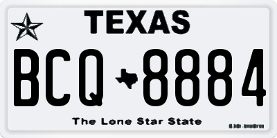 TX license plate BCQ8884